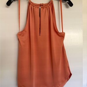 Veronica Beard Coral Halter Tie-Neck Tank